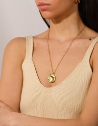 Медальон глянцевый на цепочке Senes gold